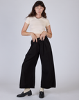 Pleated Pull-On Pants - Basic Black