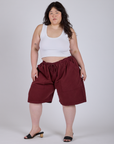 Drawstring Shorts - Red Wine
