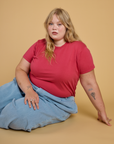 The Organic Vintage Tee - Hot Pink