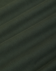 Mid-Rise Work Pants in Swamp Green fabric detail close up