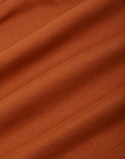 Cropped Cami in Burnt Terracotta fabric detail close up