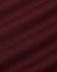 Cropped Overshirt in Red Wine fabric detail close up
