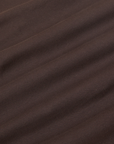 Cropped Tank Top in Espresso Brown fabric detail close up