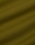 Cropped Tank Top in Olive Green fabric detail close up