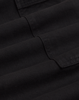 Drop Pocket Cargo Pants in Basic Black fabric detail close up