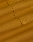 Drop Pocket Cargo Pants in Spicy Mustard fabric detail close up