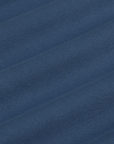 Long Sleeve Baby Tee in French Blue fabric detail close up