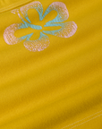 Icon Cropped Tank - Yellow Hibiscus