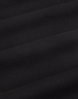 Heavyweight Trousers in Basic Black fabric detail close up.