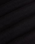 Long Sleeve Burly Tee in Basic Black fabric detail close up