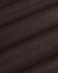Long Sleeve Burly Tee in Espresso Brown fabric detail close up