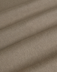 Long Sleeve Burly Tee in Khaki Grey fabric detail close up