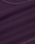 Contrast Stitch Mini Tank in Nebula Purple fabric detail close up with white top stitch