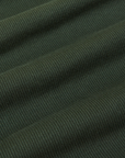 Muscle Tee in Swamp Green fabric detail close up