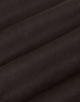 Organic Work Pants in Espresso Brown fabric detail close up