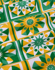 Cropped Tank Top in Spring Quilt Print fabric detail close up