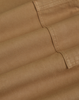 Drop Pocket Cargo Pants in Desert Brown fabric detail close up