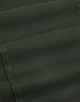 Work Pants in Swamp Green fabric detail close up