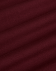 Burly Tee in Red Wine fabric detail close up