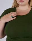 Cropped Baby Tee - Evergreen