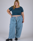Cropped Baby Tee - Lagoon