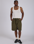 Drawstring Shorts - Surplus Green