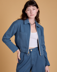 Heritage Mechanic Jacket in French Blue on Alex