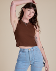Muscle Tee in Fudgesicle Brown on Alex