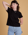 Organic Vintage Tee in Basic Black on Alex