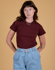 The Organic Vintage Tee - Red Wine