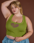 Icon Cropped Tank - Green Heart