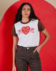Shahana is 5’10 and wearing P Vintage Tee in Love Big Bud