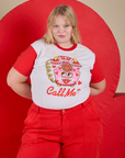 Juliet is 5’7” and wearing L Vintage Tee in Call Me