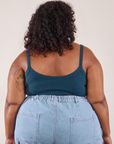 Cropped Cami in Lagoon back view on Morgan