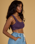 Contrast Stitch Mini Tank in Nebula Purple side view on Kandia