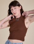 Muscle Tee in Fudgesicle Brown worn by Alex