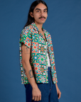 Quilt Print Pantry Button-Up side view on Anthony