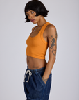 Cropped Tank Top - Creamsicle Orange