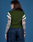 Painted Vintage Tee in Evergreen back view on Sydney