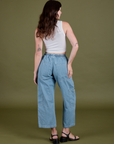 Denim Drop Pocket Pants in Light Wash back view on Alex