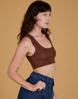 Mini Tank in Fudgesicle Brown side view on Alex