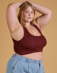 Mini Tank in Red Wine angled front view on Juliet
