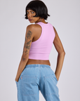 Cropped Tank Top - Lilac Purple