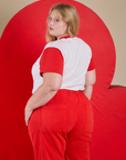 Angled back view of Vintage Tee in Call Me on Juliet
