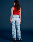 Work Pants in Sunny Cloud Airbrush back view on Alex