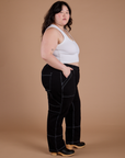 Carpenter Jeans in Black side view on Ashley