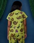 Paintstamped Pantry Button-Up in Big Bug back view on Kandia