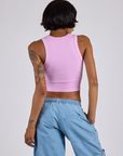 Cropped Tank Top - Lilac Purple