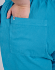 Short Sleeve Jumpsuit - Hawaiian Blue