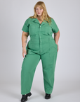 Short Sleeve Jumpsuit - Seafoam Green